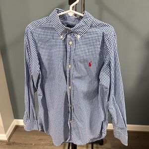 Ralph Lauren Kids Blue Gingham Button-Down Shirt